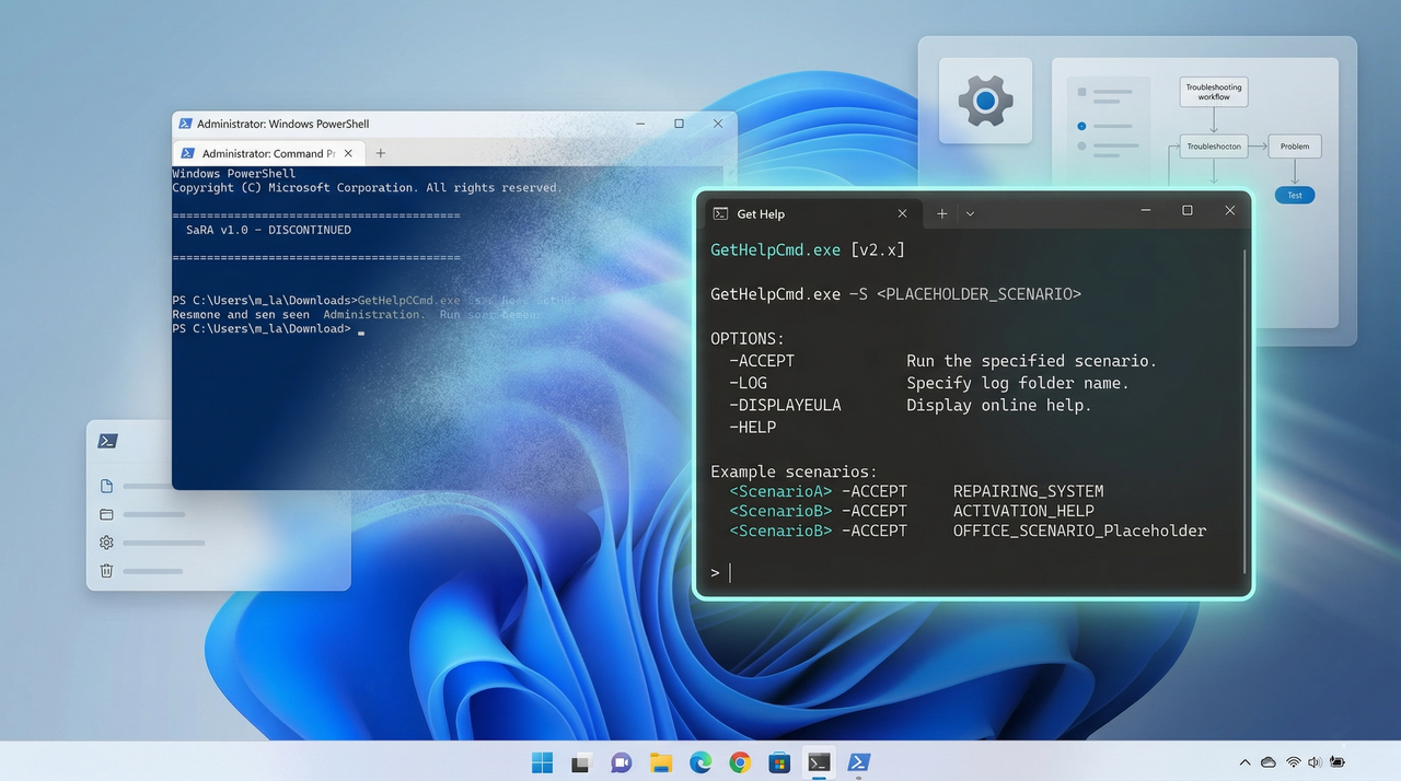 Изображение к статье: Microsoft отказалась от SaRA: встречайте Get Help command-line tool! - Software на MSReview.net