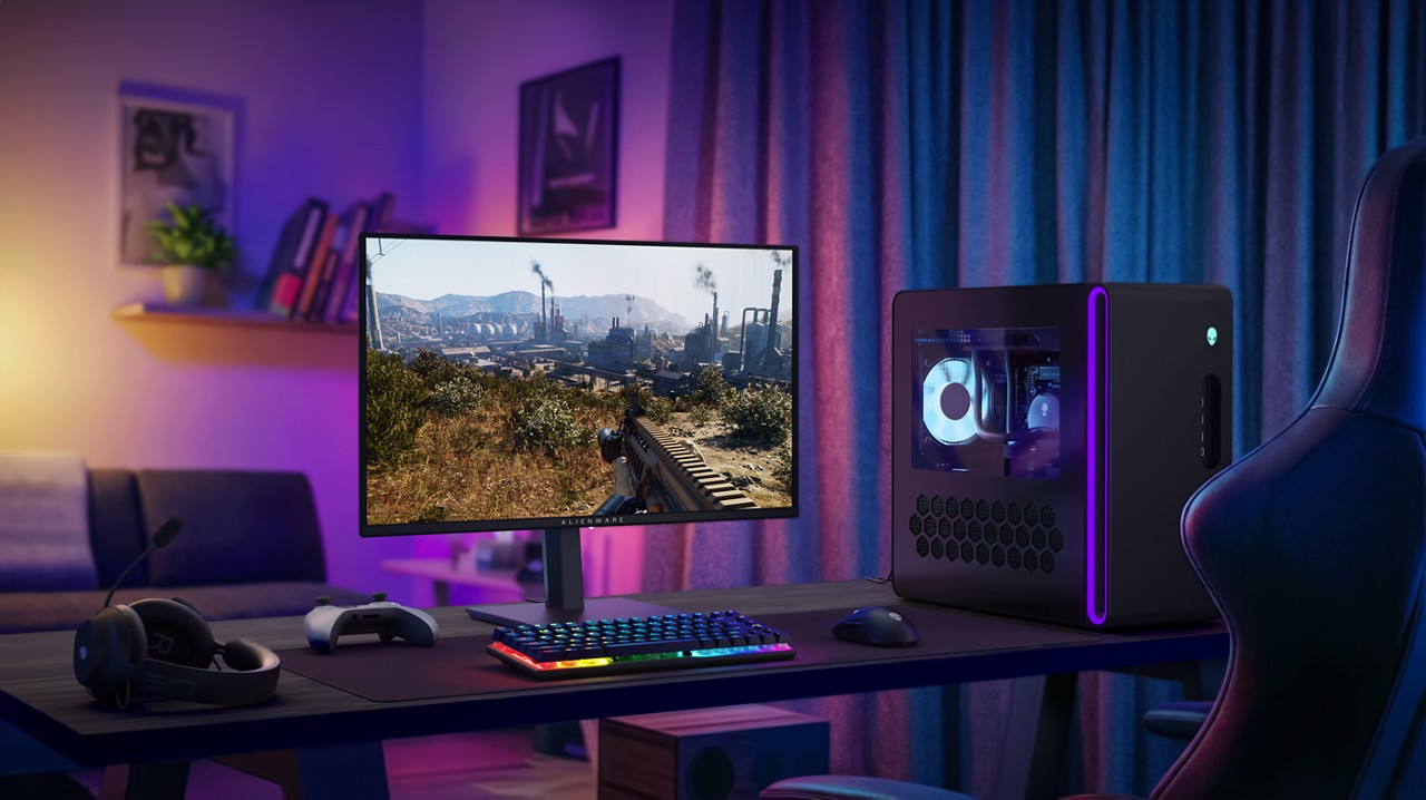 Alienware AW2726DM, вид сзади