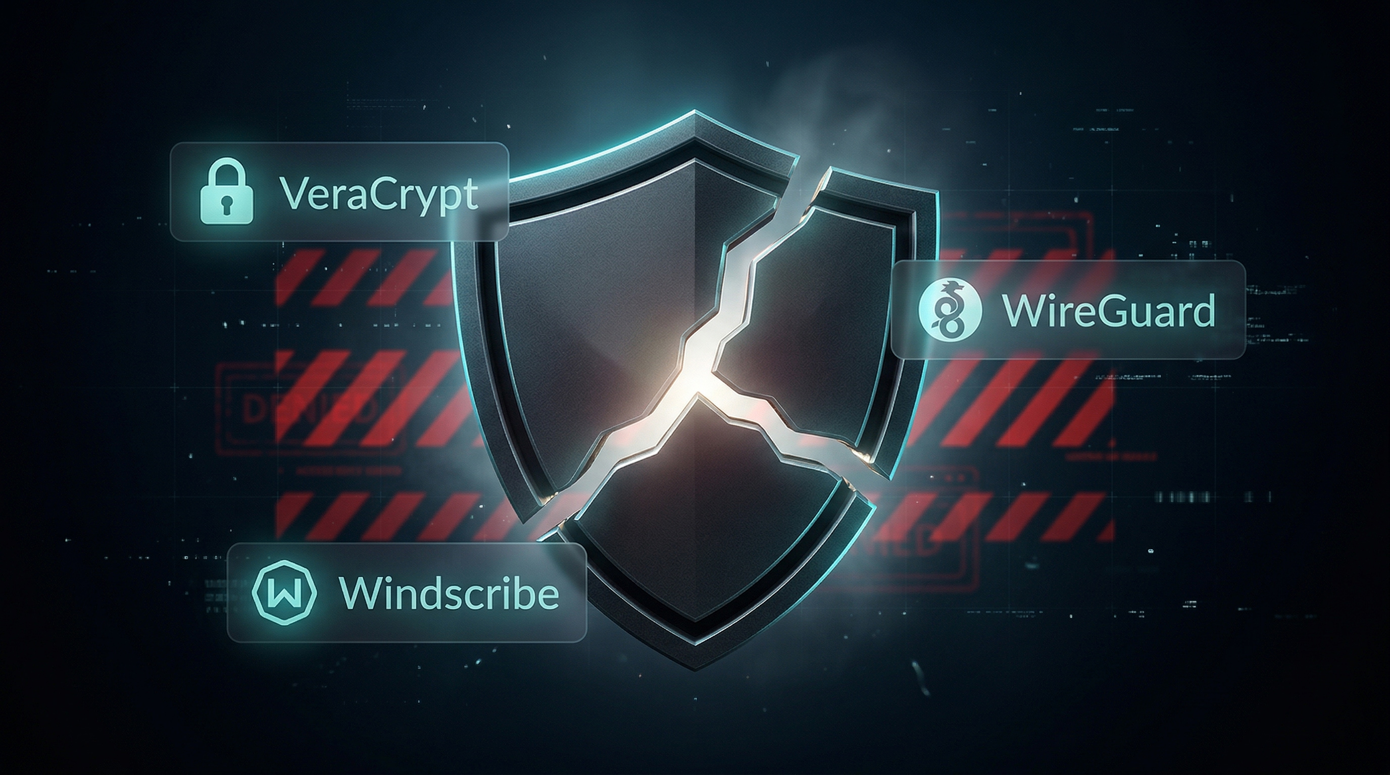 Screen showing security features