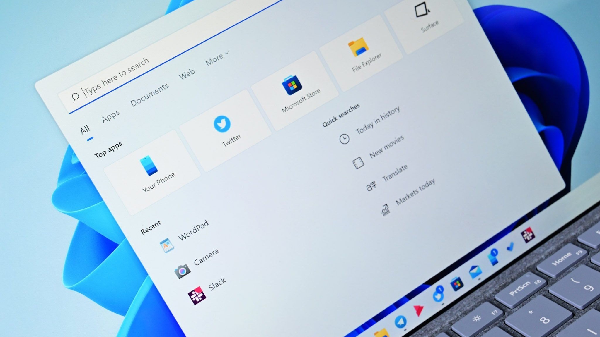 Windows 11 Search bar