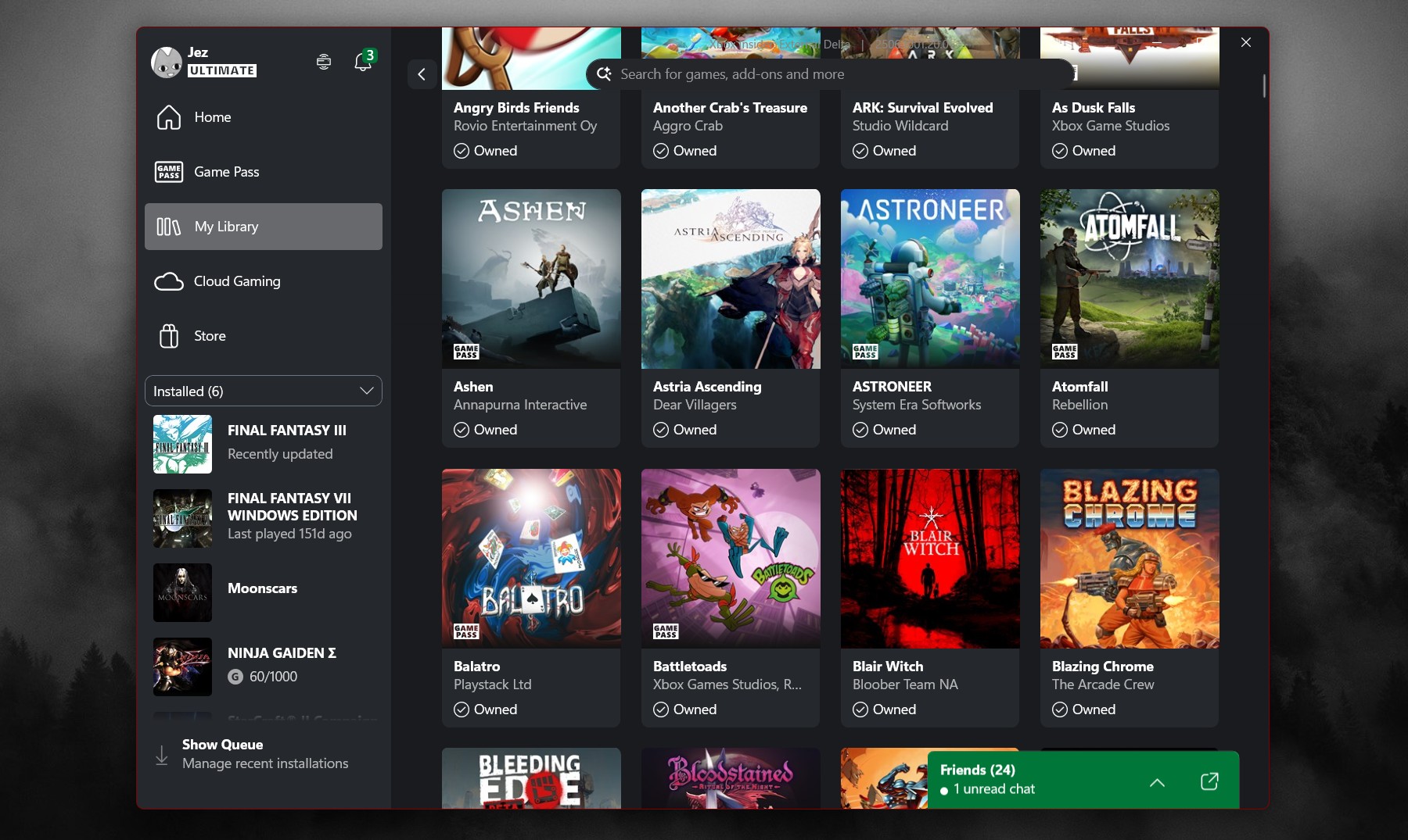 Xbox PC store