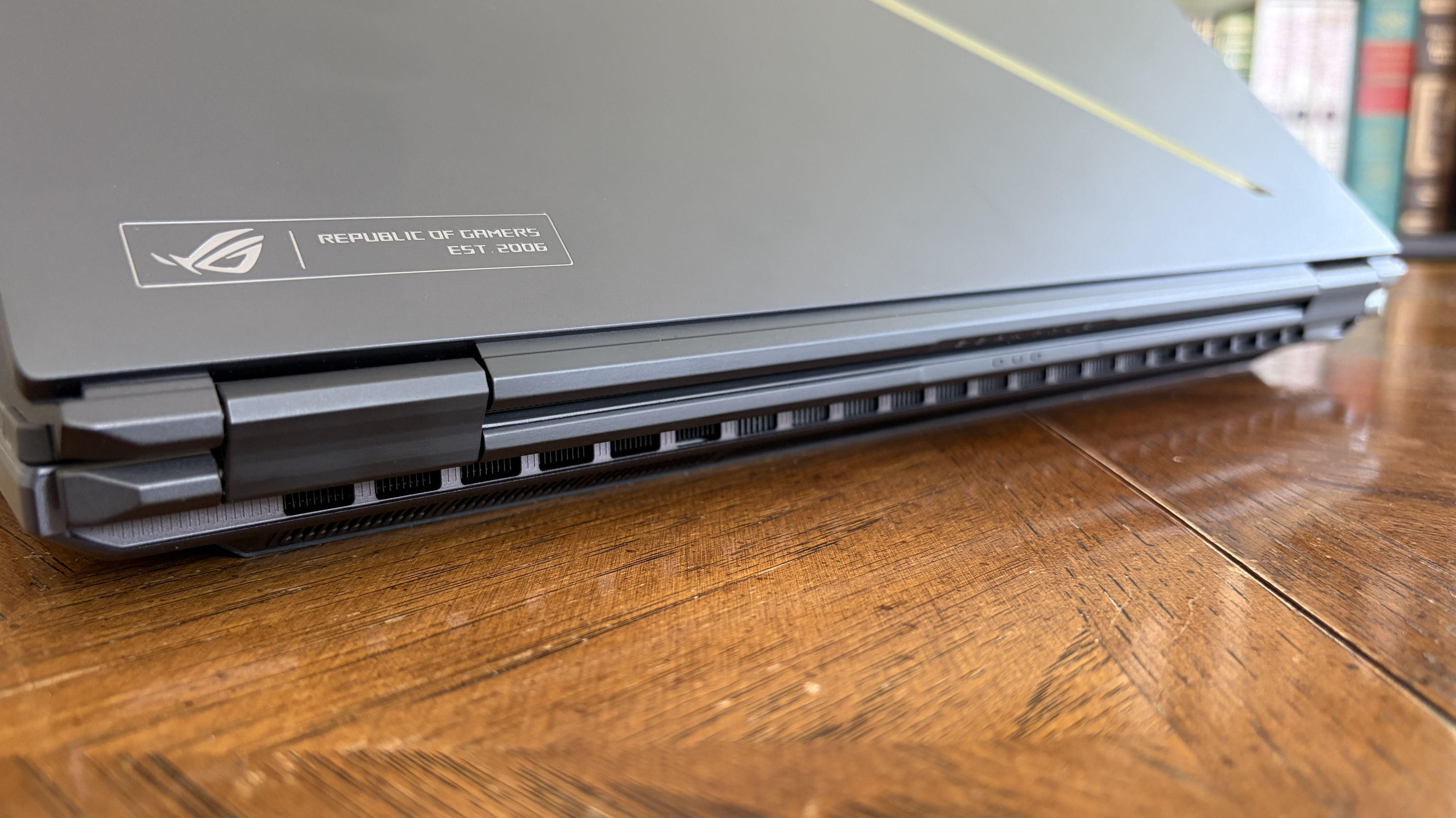 Another look at the exhaust venting on the back of the ASUS ROG Zephyrus Duo.