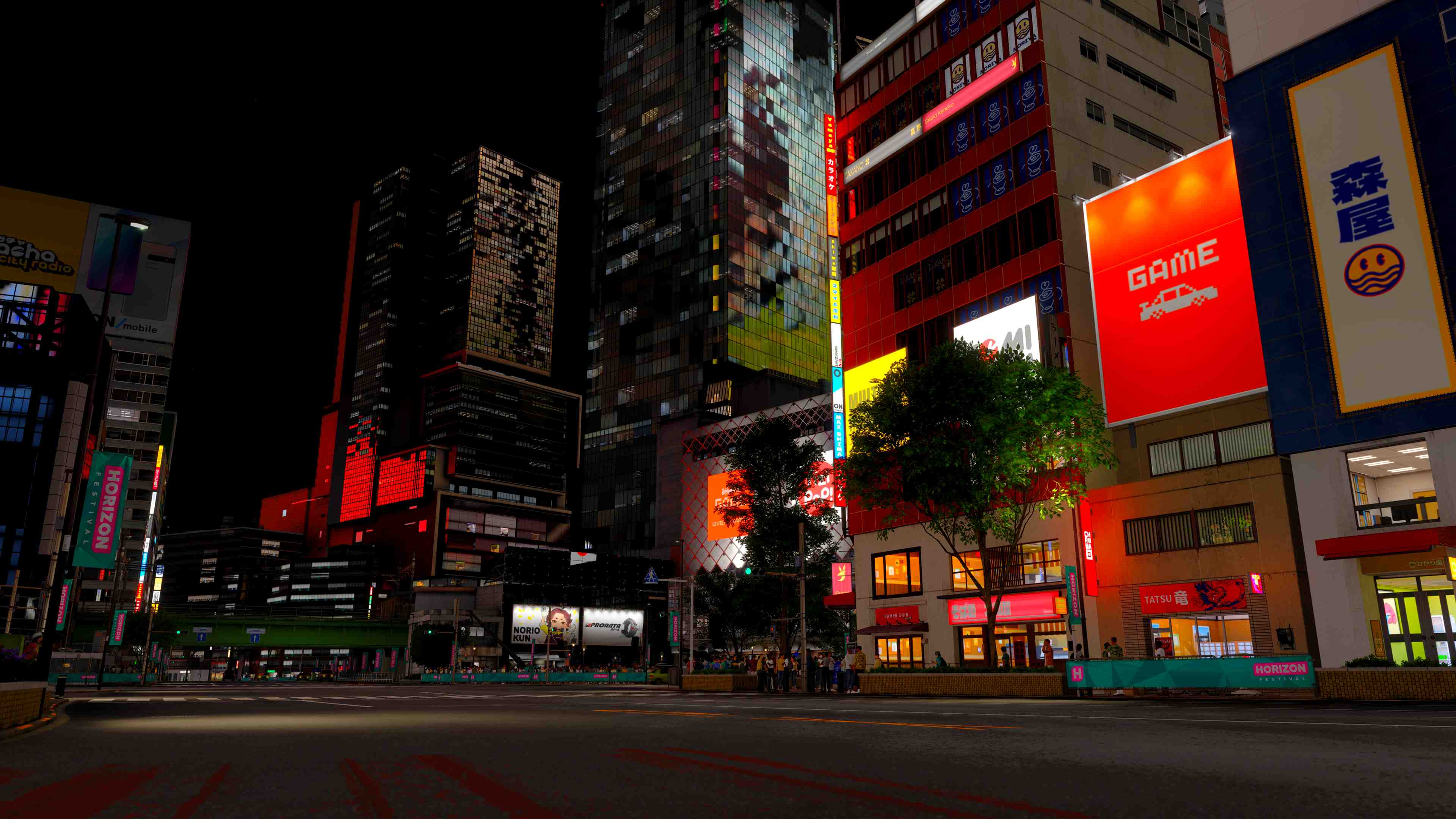 The cityscape doesn't quite light up like Tokyo, but it comes close.