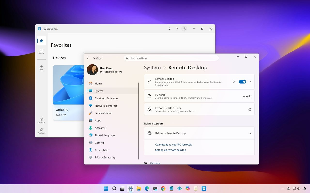 Изображение к статье: Настройка Windows 11 Pro для гибридных команд: удаленный рабочий стол, динамическая блокировка и политики - Windows 11 на MSReview.net