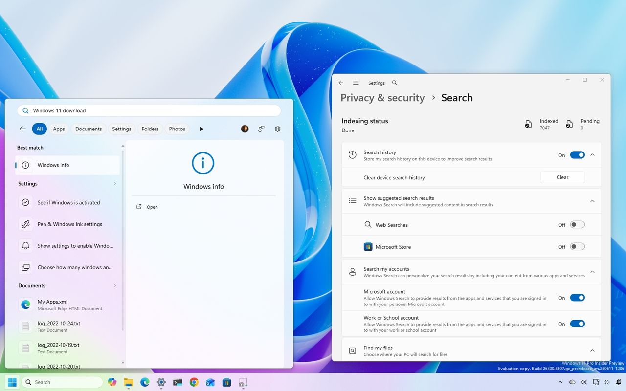 Изображение к статье: «Поиску Windows нужно меньше Bing» — Microsoft наконец-то добавляет переключатель выключения в Windows 11 - Microsoft Store на MSReview.net