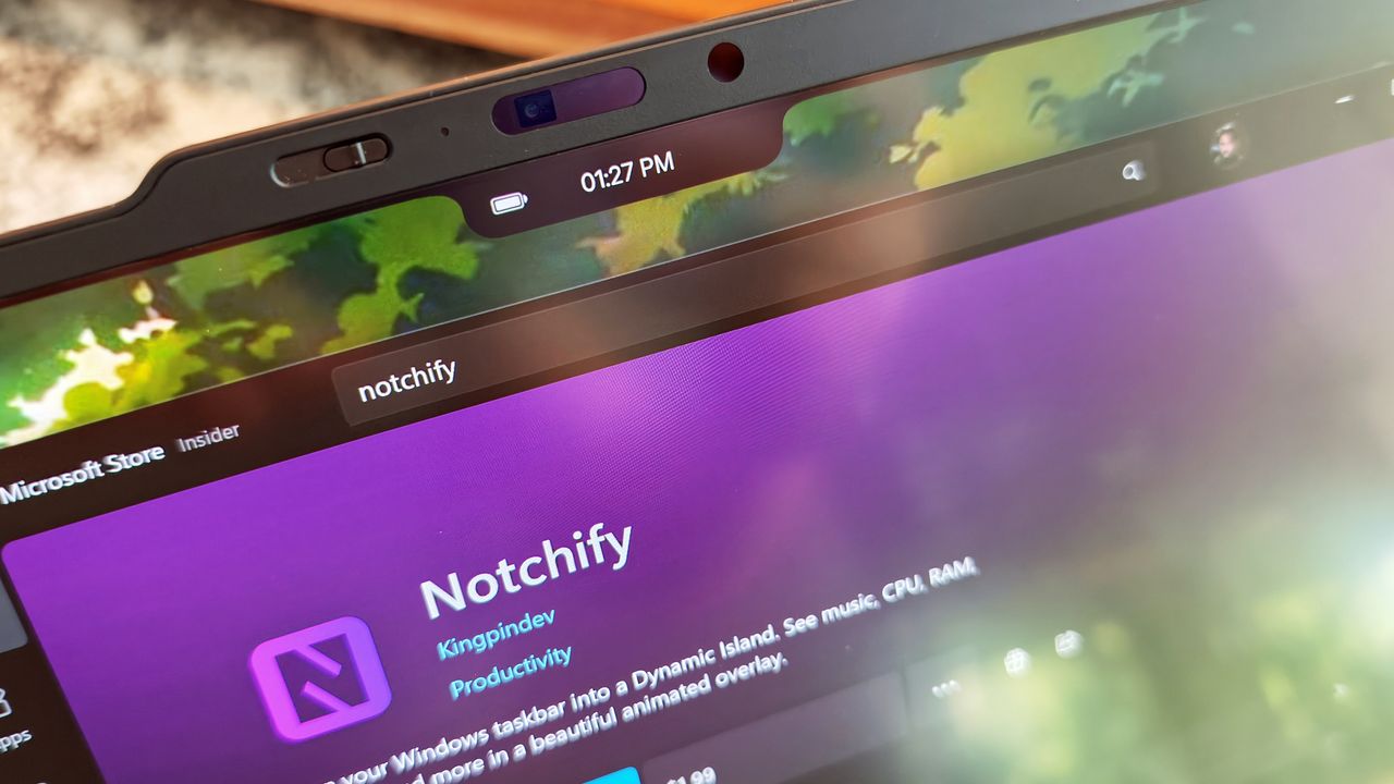 Изображение к статье: Notchify привносит в Windows 11 стиль «Динамического острова» в стиле macOS — и это на удивление полезно, если вы можете справиться с неприятным фактором - Microsoft Store на MSReview.net