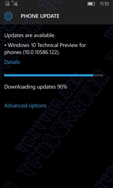 Идет тестирование сборки Windows 10 Mobile версии 10586.122