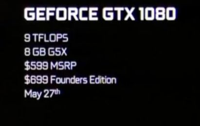 NVIDIA представила GTX 1080 и GTX 1070. Информация о GTX 1060 Ti
