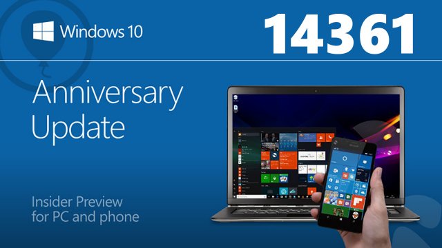 Windows 10 Build 14361 для ПК: всё, что нужно знать