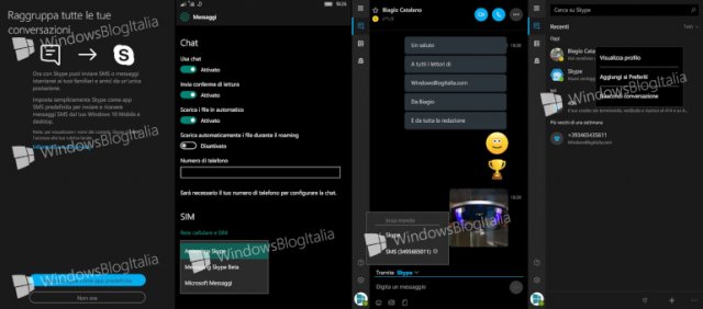 Skype Preview вскоре получит интеграцию с SMS