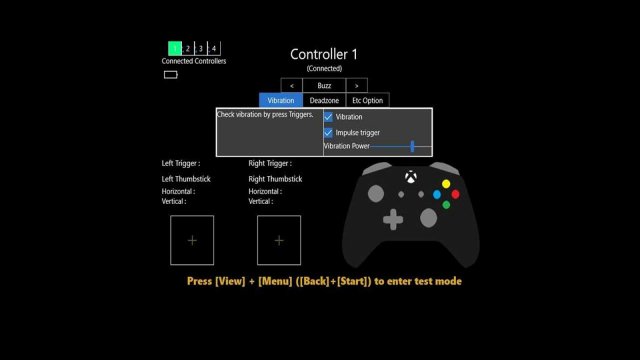 Game Controller Tester – программа для тестирования геймпада Xbox One