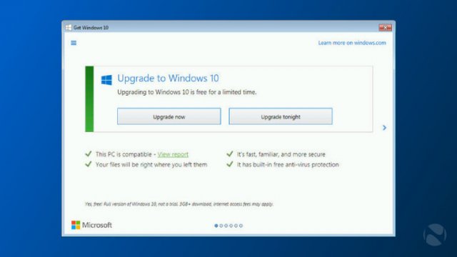 Приложение «Получить Windows 10» больше недоступно в Windows 7 и Windows 8.1