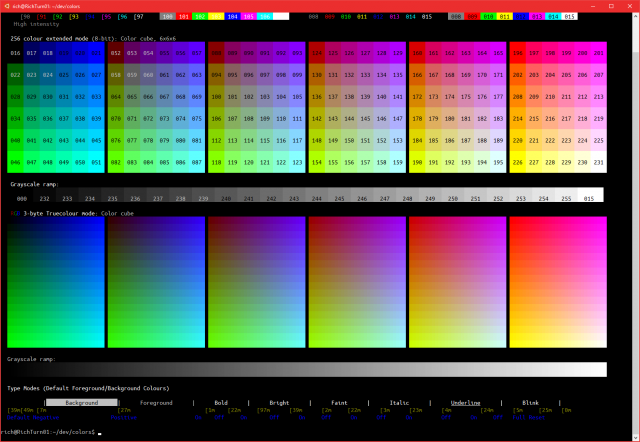 Консоль Windows стала поддерживать 24-битный цвет