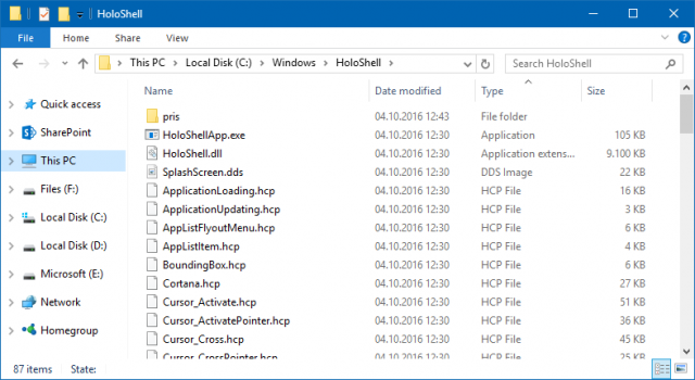 Неназванные изменения сборки Windows 10 14942