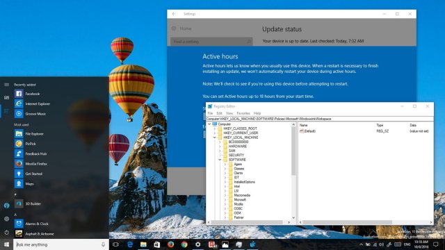 Изменения меню Win+X в сборке Windows 10 14942