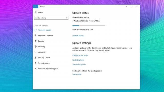 Доступна для загрузки Windows 10 Build 14951