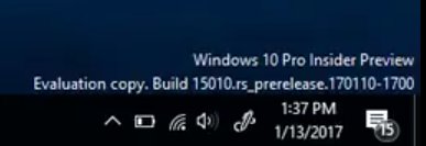 Скриншот Windows 10 Build 15010