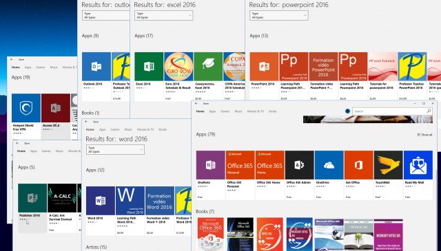 Настольные приложения Office появились в магазине Windows Store