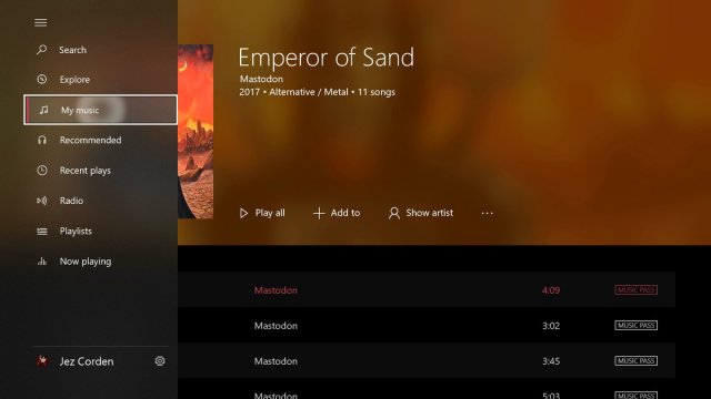 Microsoft Fluent Design приходит в приложение Музыка Groove на Xbox One