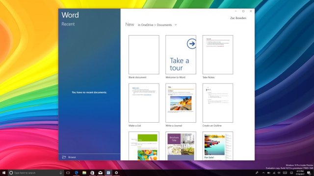 Приложения Office Mobile на Windows 10 получили элементы Fluent Design