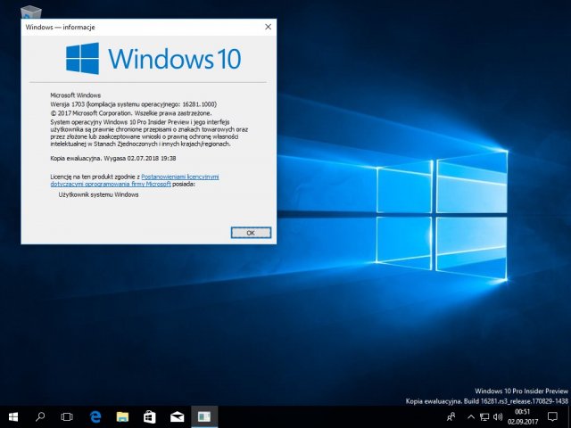Windows 10 Build 16281 доступна для загрузки (Redstone 3)