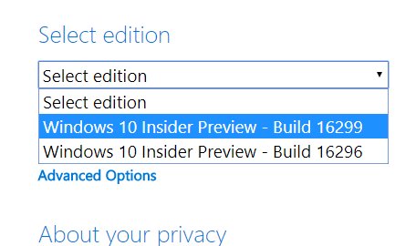 Скачать ISO-образы Windows 10 Fall Creators Update