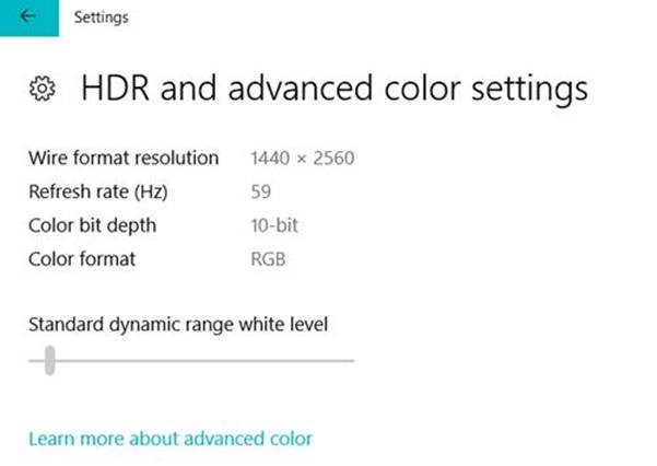 Windows 10 Build 17040 – Fluent Design, Специальные возможности, High Dynamic Range (HDR)
