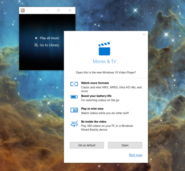 «Кино и ТВ» вскоре полностью заменит Windows Media Player
