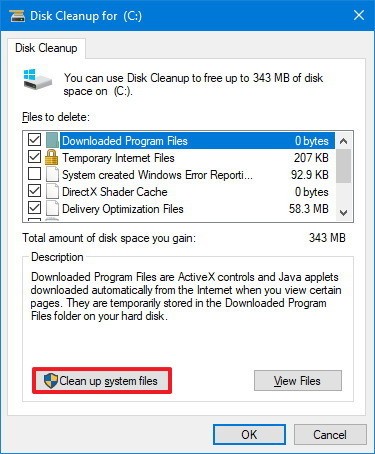 1526046321 disk cleanup system files