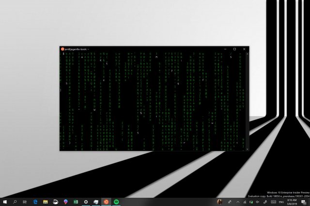 Темный режим для Командной строки в Windows 10 Build 18850