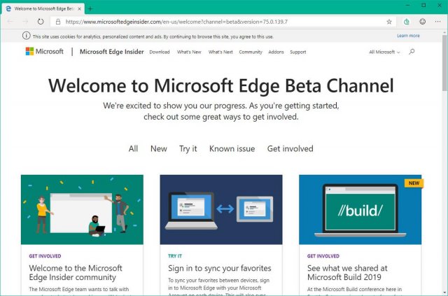 Beta-версия браузера Edge на базе Chromium утекла в Сеть
