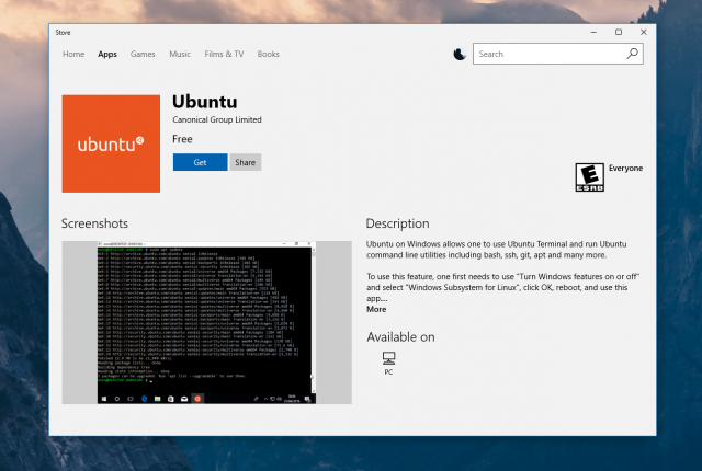 Появилась возможность установить Ubuntu при помощи менеджера Windows 10 Hyper-V