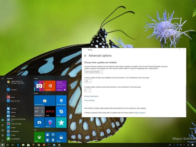 Как отсрочить установку Windows 10 May 2019 Update без отказа от установки накопительных обновлений