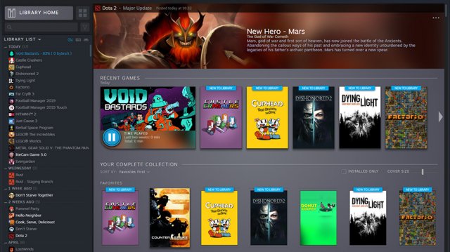Valve демонстрирует новый пользовательский интерфейс библиотеки Steam