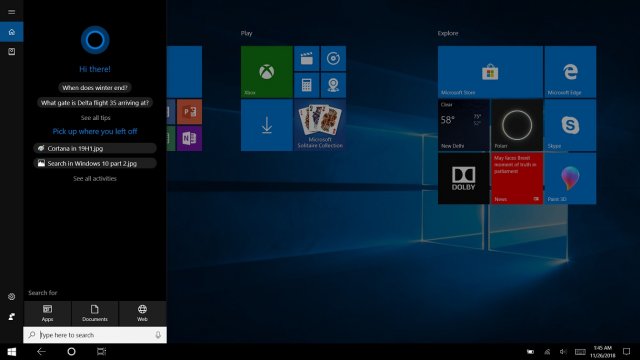 Microsoft добавляет окно поиска на Экран блокировки в Windows 10