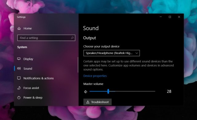 Обновление KB4505903 исправляет проблемы звука на некоторых ПК с Windows 10