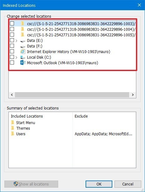 1569066518 disable indexing location windows10