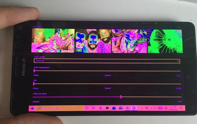Цветовой профиль был добавлен в Windows 10 on ARM на Lumia