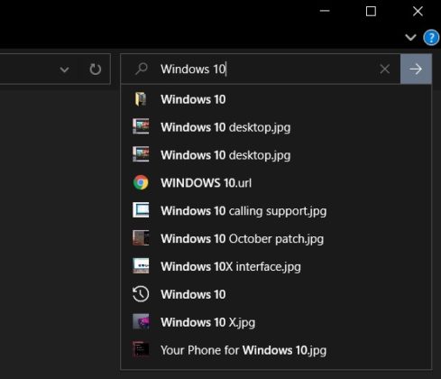 Windows 10 November 2019 Update улучшает поиск в Проводнике