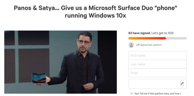 Пользователи хотят Windows 10X на Surface Duo