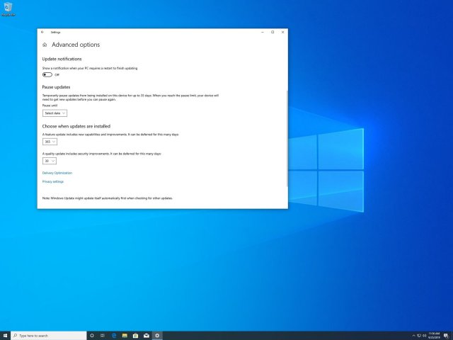 Как отсрочить установку обновлений Windows 10 November 2019 Update и продолжать получать обновления безопасности