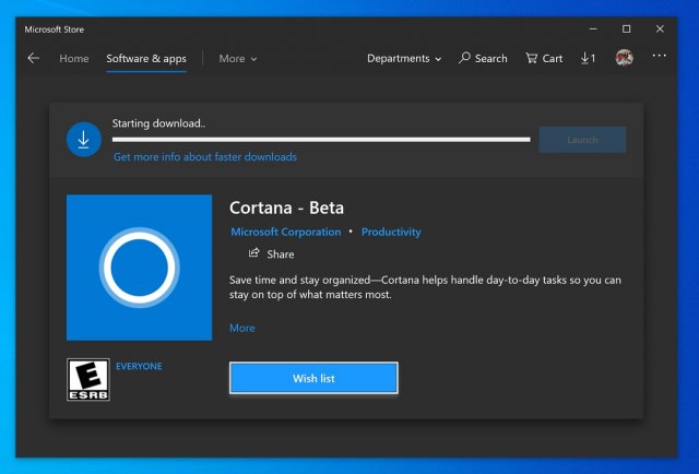 Cortana получает значительное обновление для ПК с Windows 10 20H1