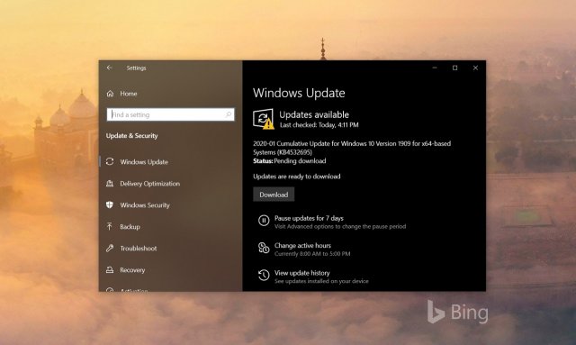 Доступно накопительное обновление для Windows 10 November 2019 Update [18363.628]
