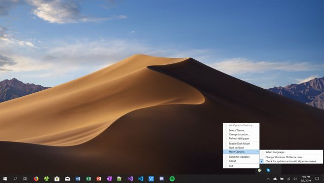Как Windows 10X будет динамически менять обои для Рабочего стола