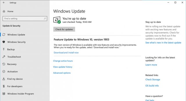 Вышло накопительное обновление KB4535996 для Windows 10 May 2019 Update и November 2019 Update