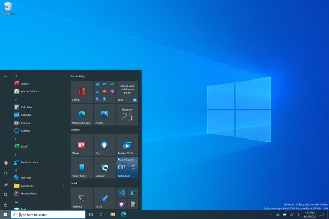 Microsoft обновила меню «Пуск» в Windows 10