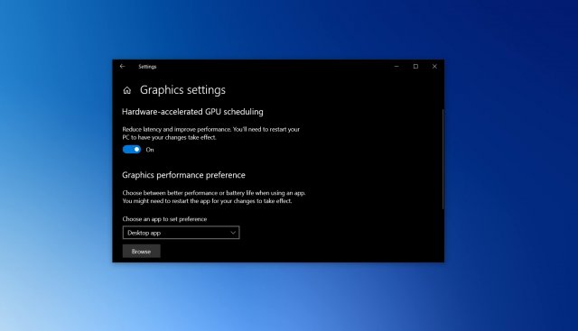 Как включить аппаратное ускорение планирования GPU в Windows 10