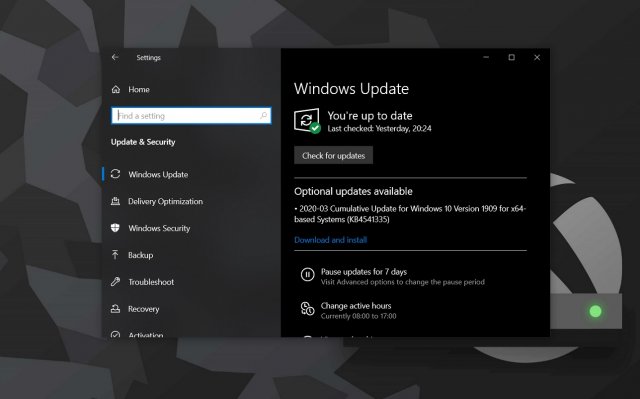 Доступна для скачивания Windows 10 Build 18363.959 [KB4565483]