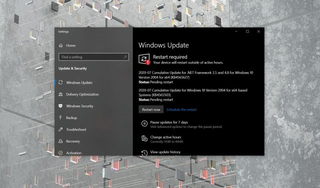 Обновление Windows 10 исправляет неожиданную перезагрузку и другие основные ошибки