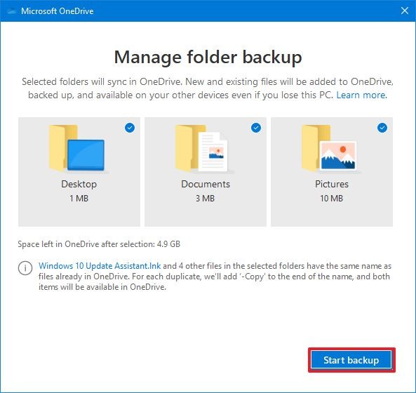 1605449737 maage folder backup windows 10 onedrive